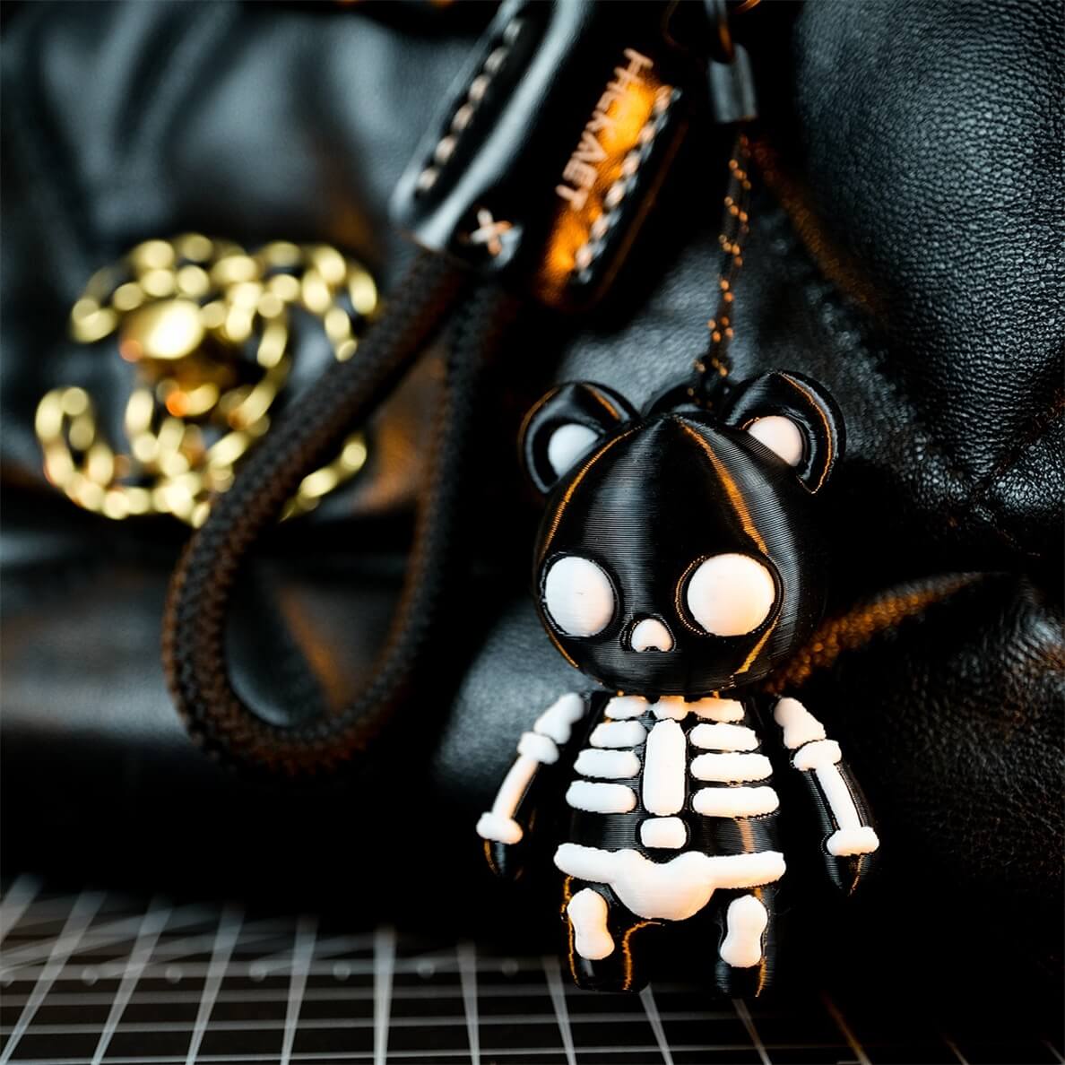Cool & Cute Skeleton Bear Keychain