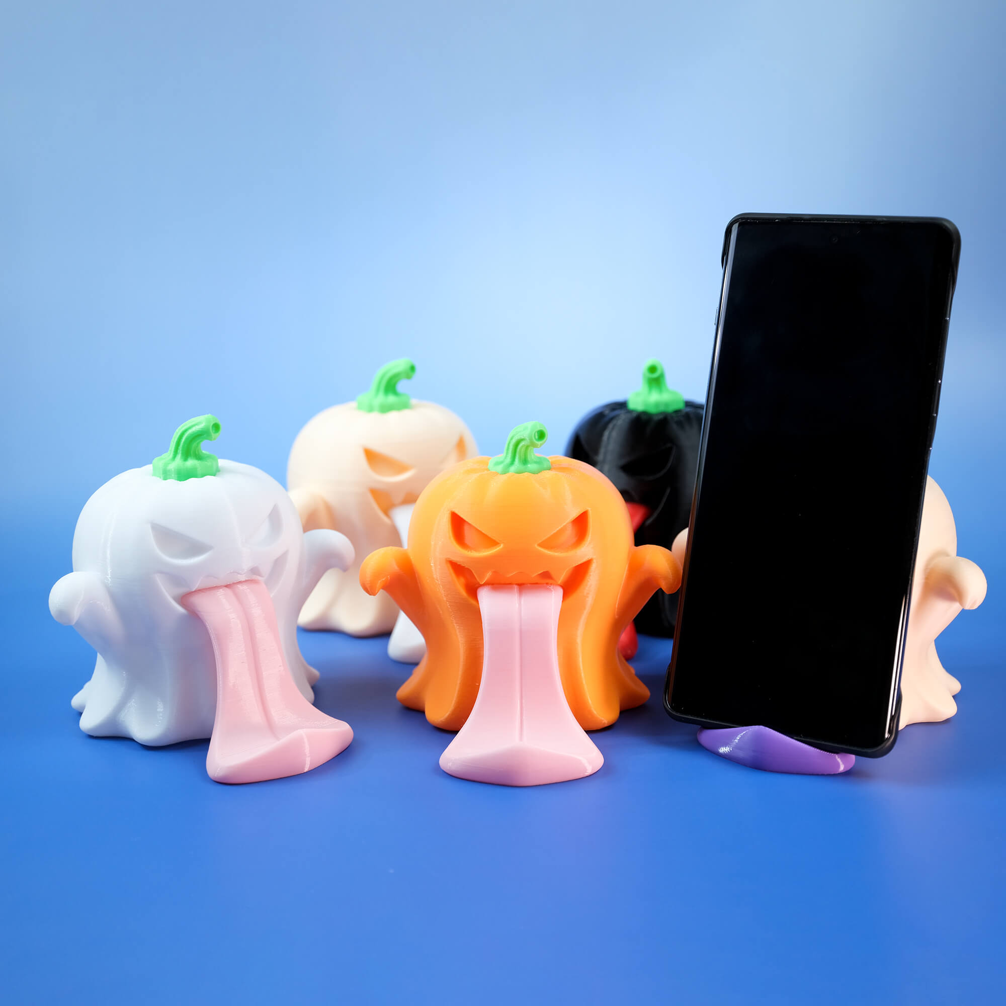 Cute Pumpkin Ghost Phone Stand